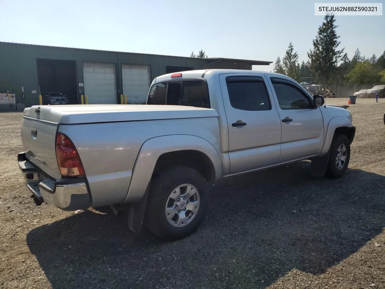 2008 Toyota Tacoma Double Cab Prerunner VIN: 5TEJU62N88Z590321 Lot: 69708294