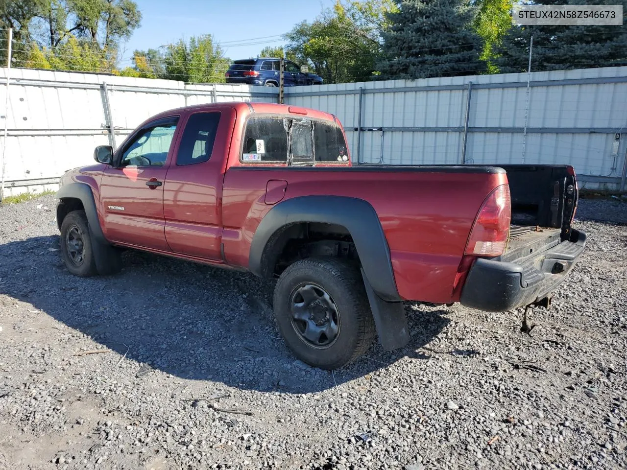 2008 Toyota Tacoma Access Cab VIN: 5TEUX42N58Z546673 Lot: 70522664