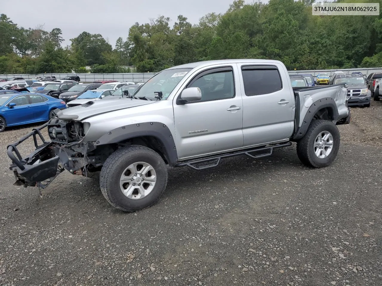 2008 Toyota Tacoma Double Cab Prerunner VIN: 3TMJU62N18M062925 Lot: 70822894