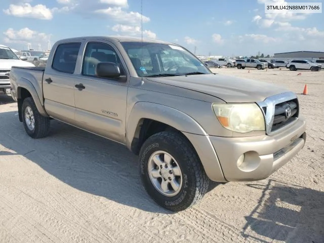 3TMLU42N88M017686 2008 Toyota Tacoma Double Cab