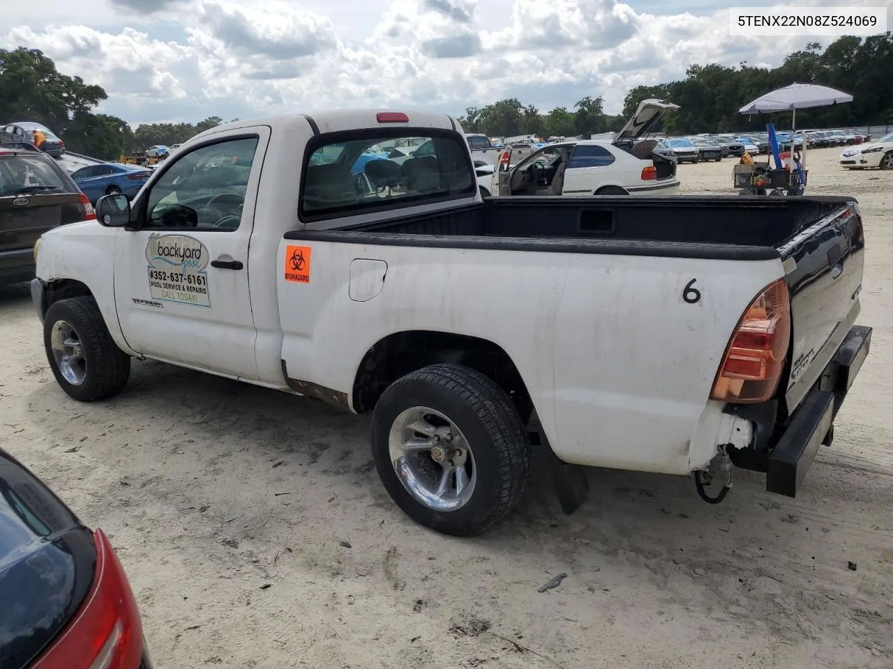 2008 Toyota Tacoma VIN: 5TENX22N08Z524069 Lot: 71740744