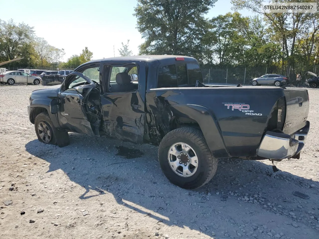 2008 Toyota Tacoma Double Cab VIN: 5TELU42N88Z540287 Lot: 71837234