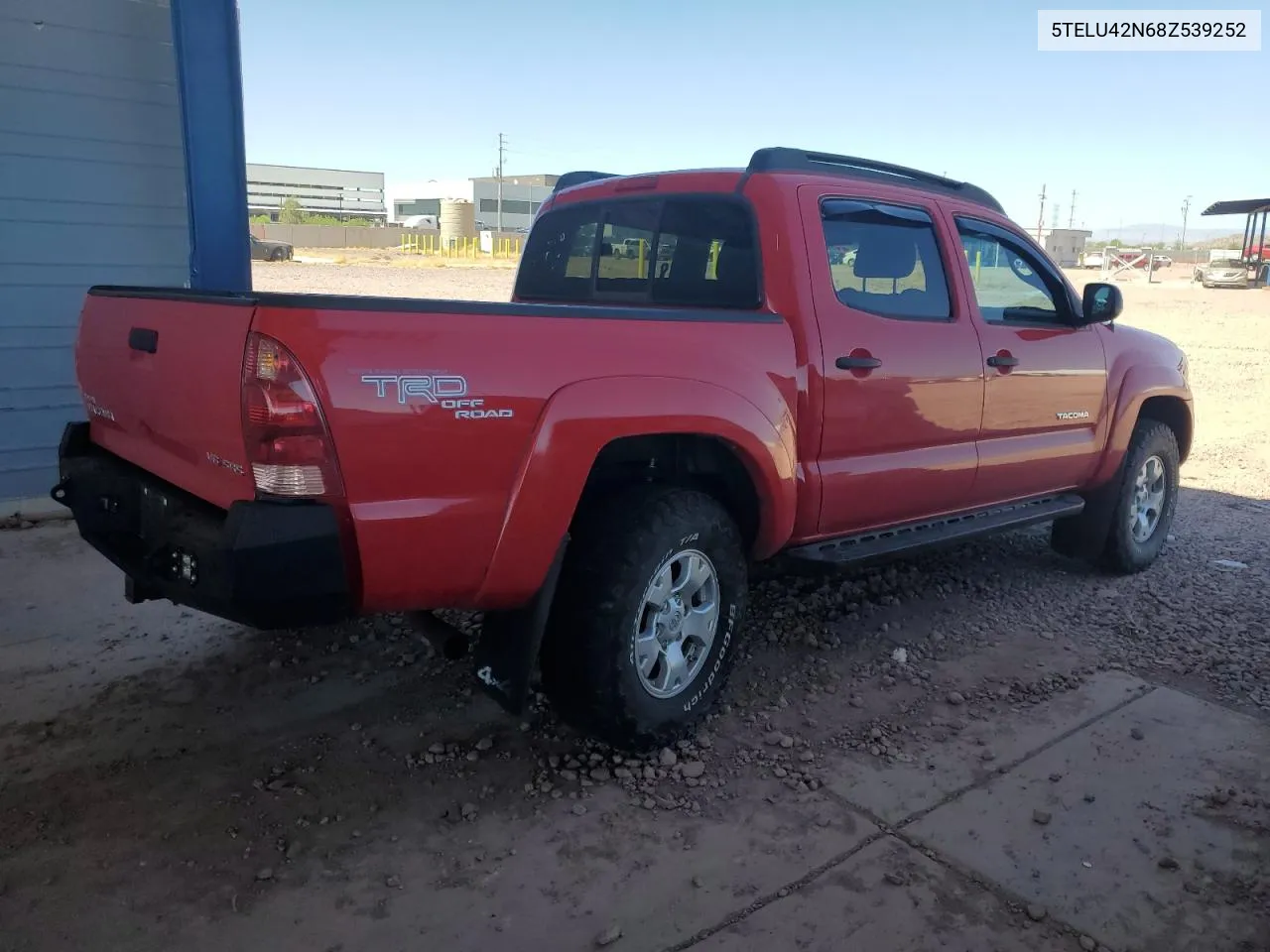 2008 Toyota Tacoma Double Cab VIN: 5TELU42N68Z539252 Lot: 71983324