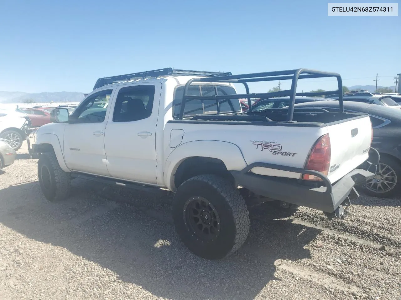 2008 Toyota Tacoma Double Cab VIN: 5TELU42N68Z574311 Lot: 72472954