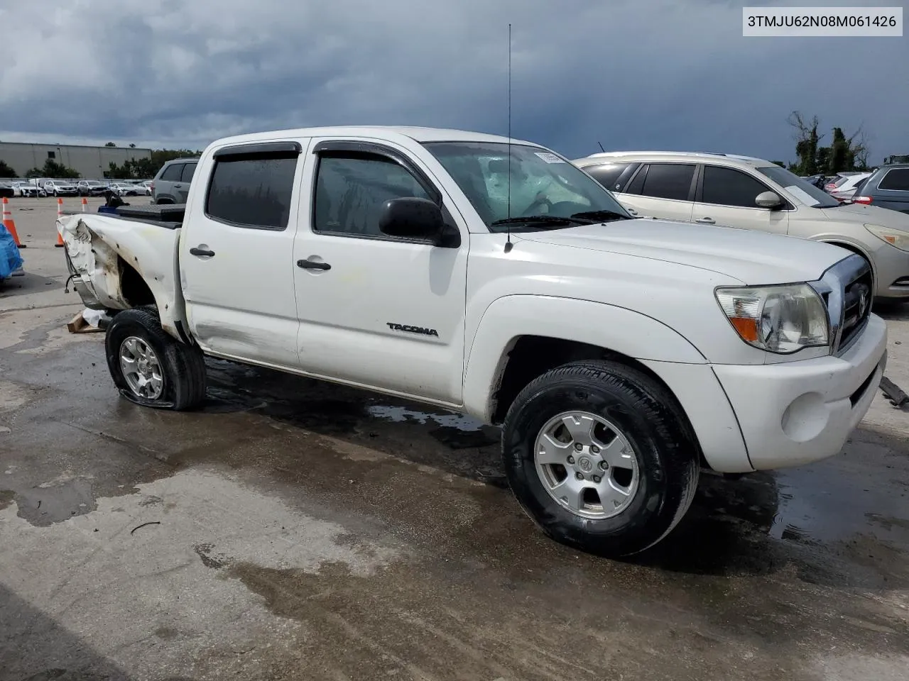 2008 Toyota Tacoma Double Cab Prerunner VIN: 3TMJU62N08M061426 Lot: 73099554