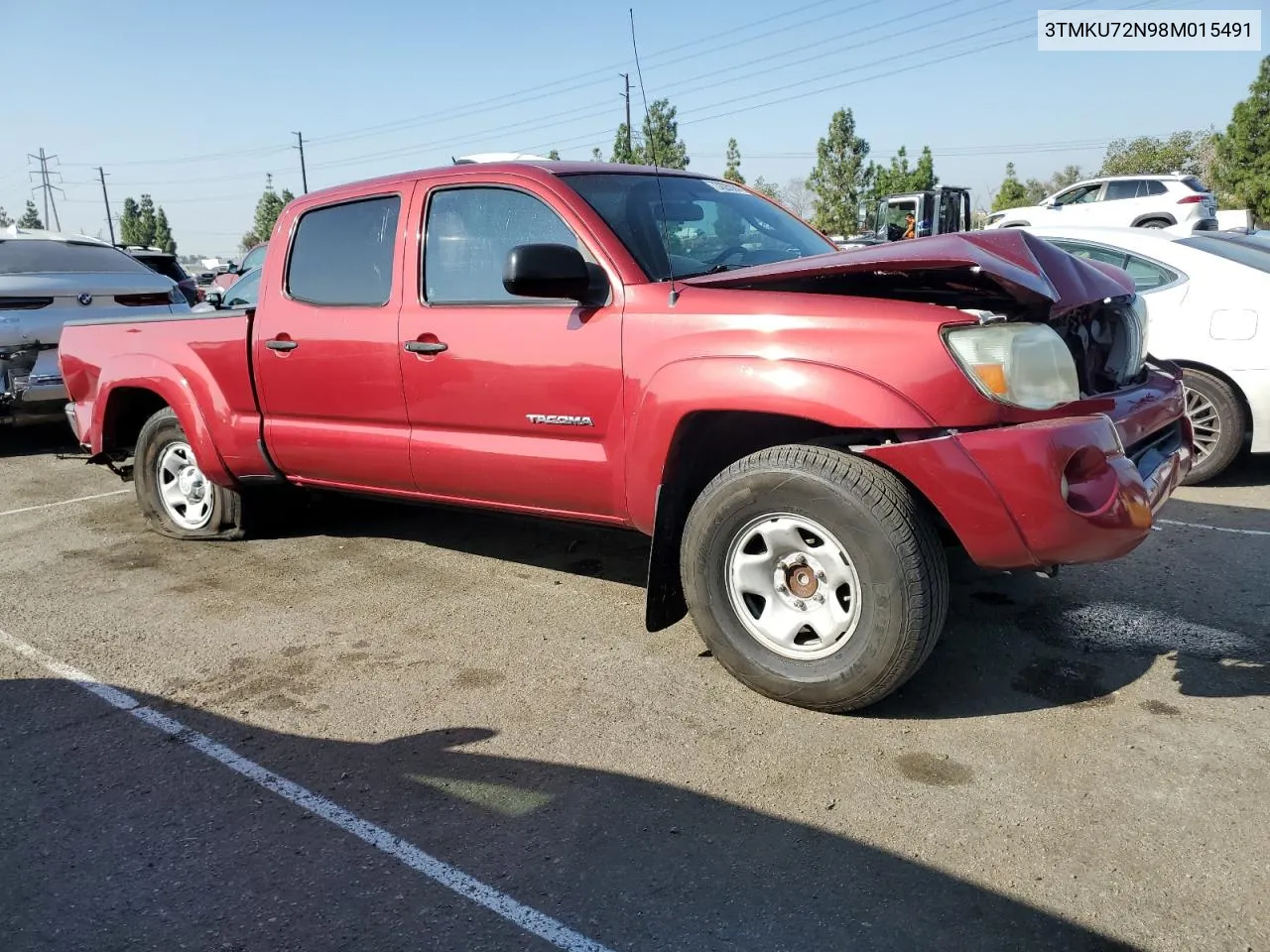 2008 Toyota Tacoma Double Cab Prerunner Long Bed VIN: 3TMKU72N98M015491 Lot: 73225924