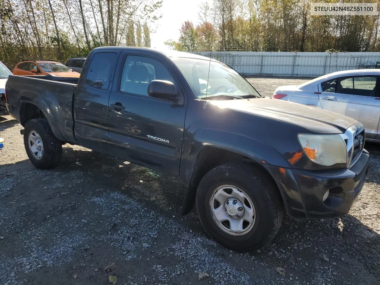 2008 Toyota Tacoma Access Cab VIN: 5TEUU42N48Z551100 Lot: 73424604