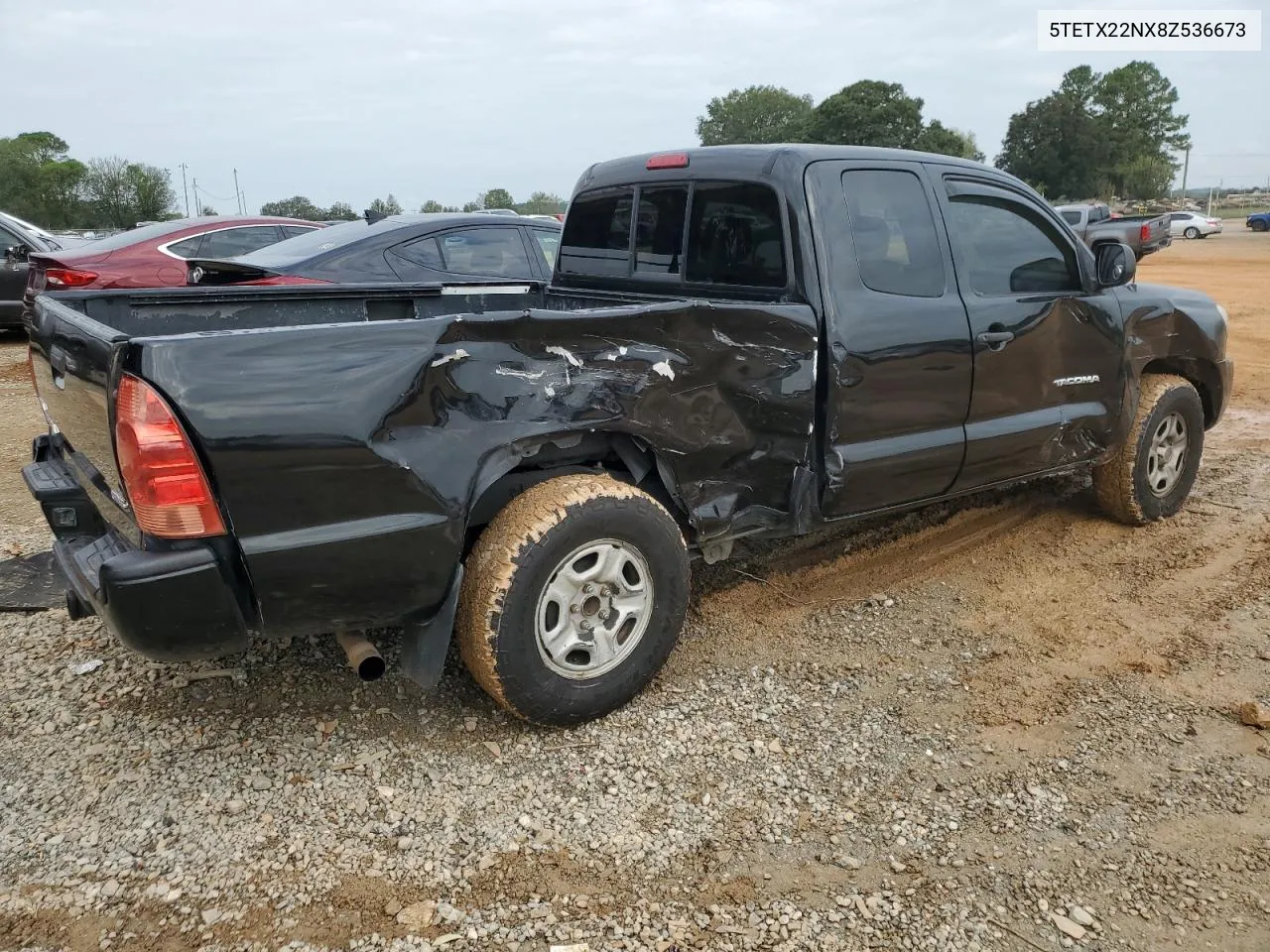 2008 Toyota Tacoma Access Cab VIN: 5TETX22NX8Z536673 Lot: 73627944