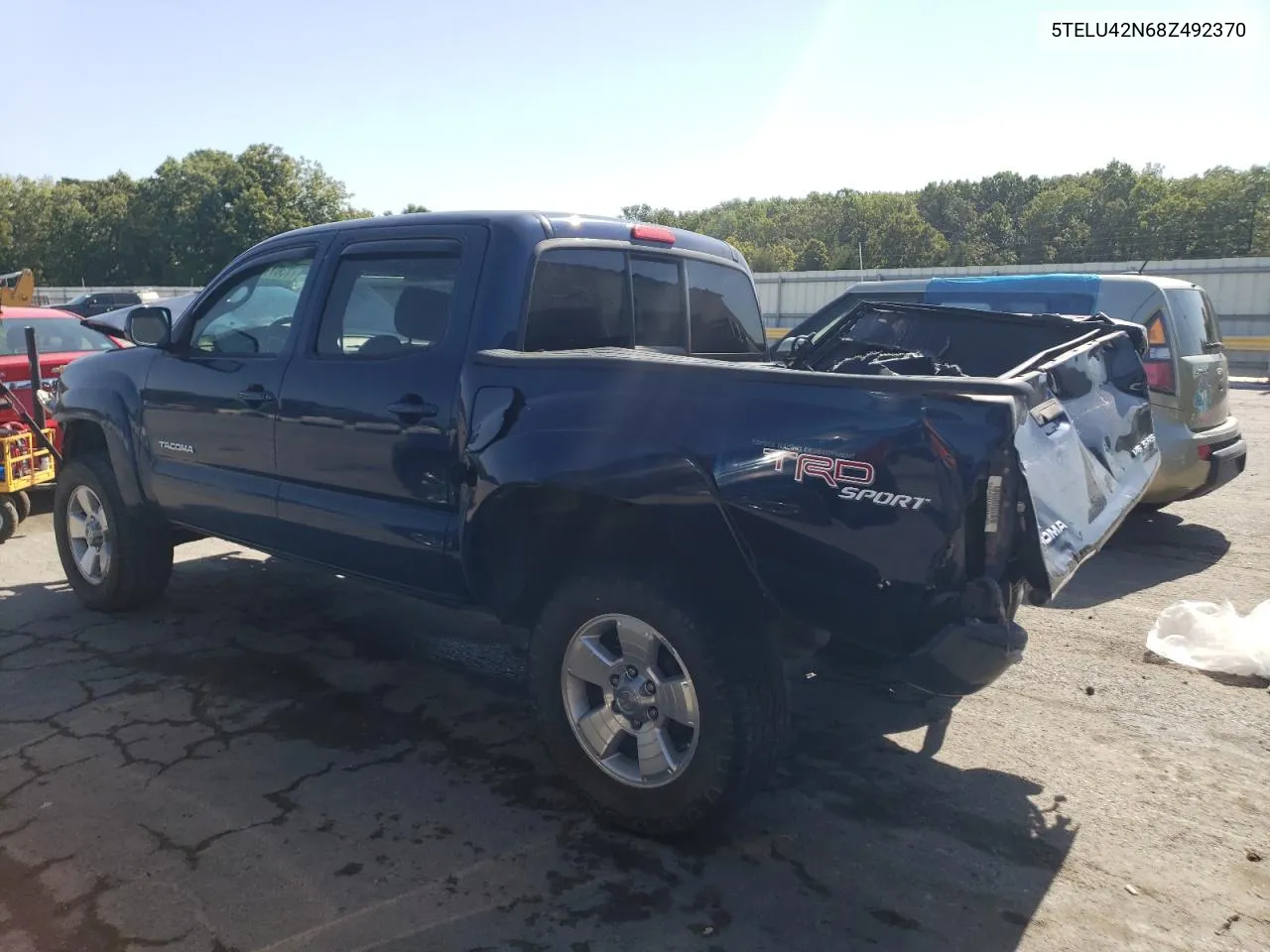 2008 Toyota Tacoma Double Cab VIN: 5TELU42N68Z492370 Lot: 73677584