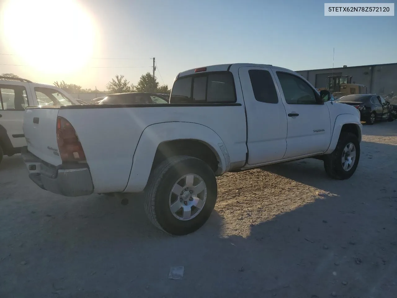 2008 Toyota Tacoma Prerunner Access Cab VIN: 5TETX62N78Z572120 Lot: 73847694