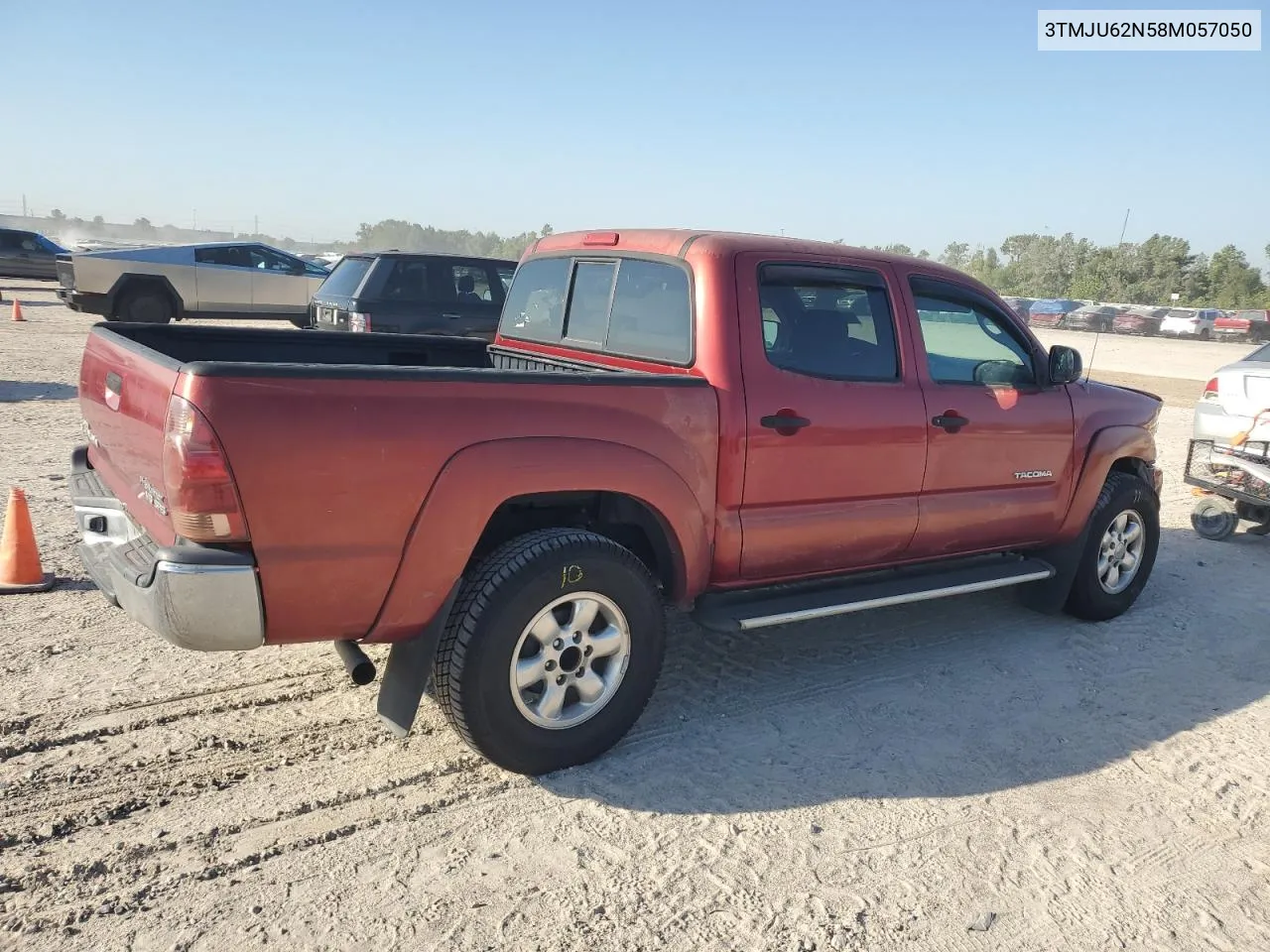 2008 Toyota Tacoma Double Cab Prerunner VIN: 3TMJU62N58M057050 Lot: 74387194