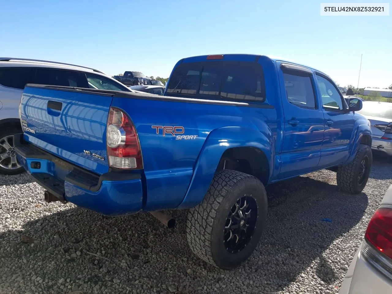 2008 Toyota Tacoma Double Cab VIN: 5TELU42NX8Z532921 Lot: 74690534