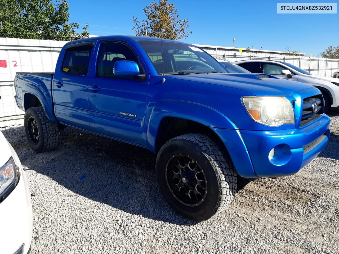 2008 Toyota Tacoma Double Cab VIN: 5TELU42NX8Z532921 Lot: 74690534