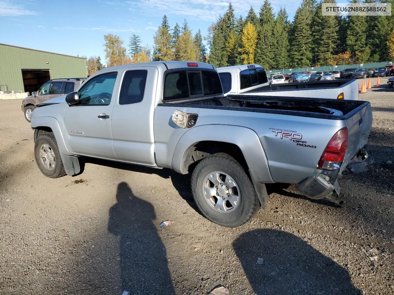 2008 Toyota Tacoma Prerunner Access Cab VIN: 5TETU62N88Z588562 Lot: 75878534