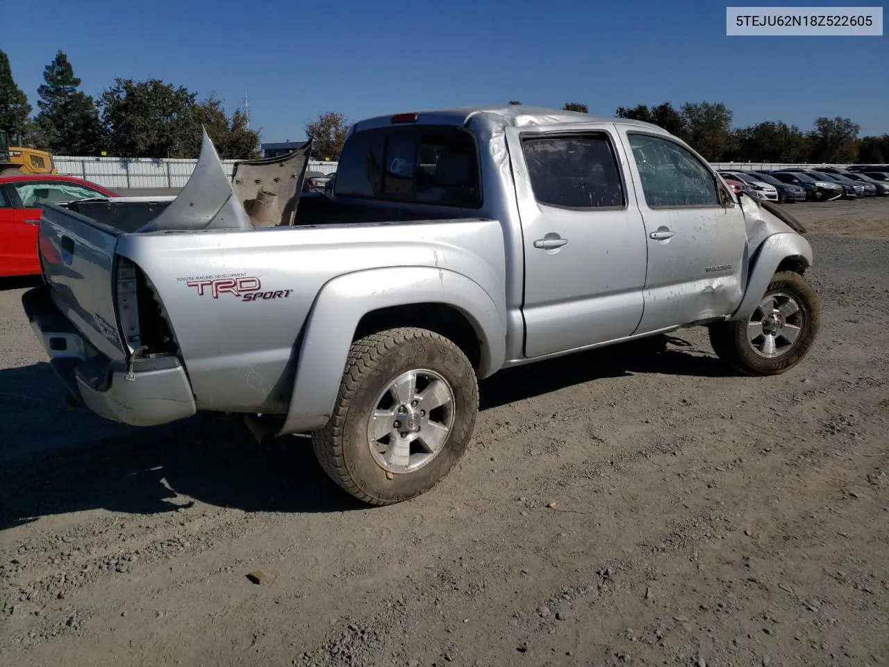 2008 Toyota Tacoma Double Cab Prerunner VIN: 5TEJU62N18Z522605 Lot: 76320494