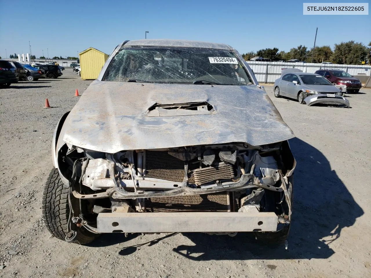 2008 Toyota Tacoma Double Cab Prerunner VIN: 5TEJU62N18Z522605 Lot: 76320494