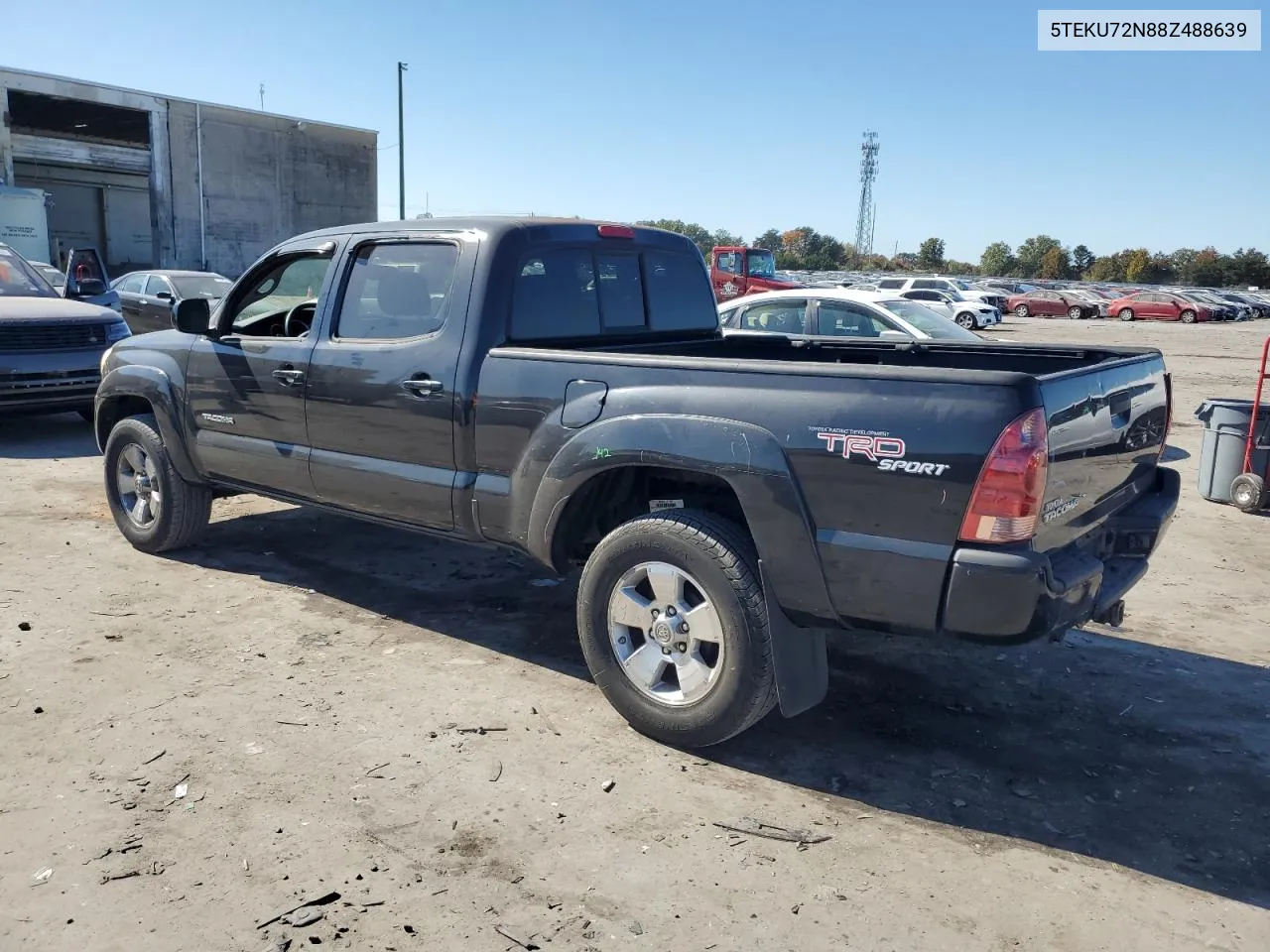 2008 Toyota Tacoma Double Cab Prerunner Long Bed VIN: 5TEKU72N88Z488639 Lot: 76523624