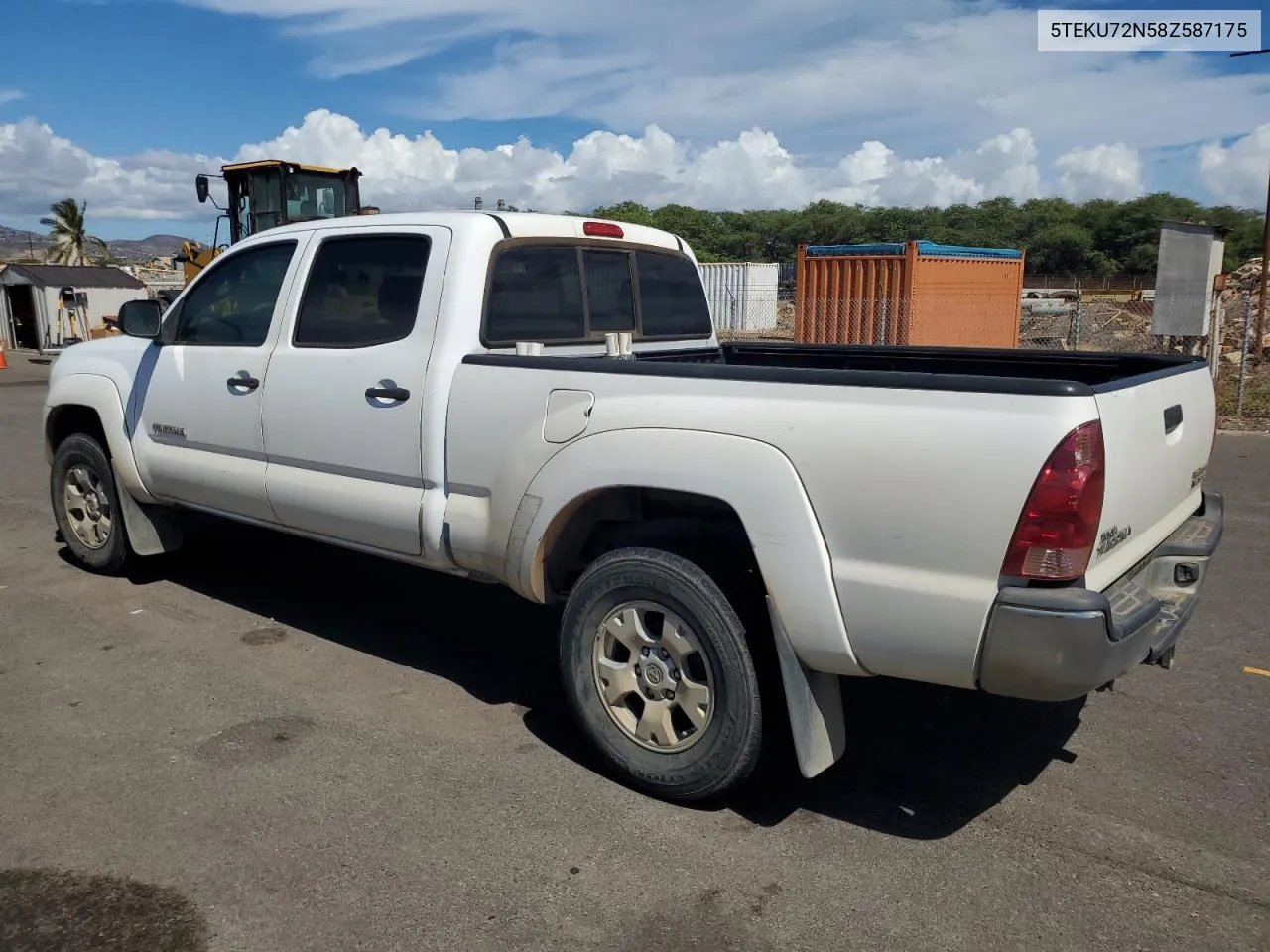 2008 Toyota Tacoma Double Cab Prerunner Long Bed VIN: 5TEKU72N58Z587175 Lot: 76619084