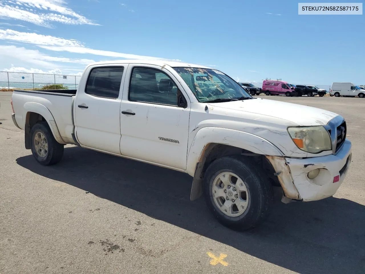 2008 Toyota Tacoma Double Cab Prerunner Long Bed VIN: 5TEKU72N58Z587175 Lot: 76619084