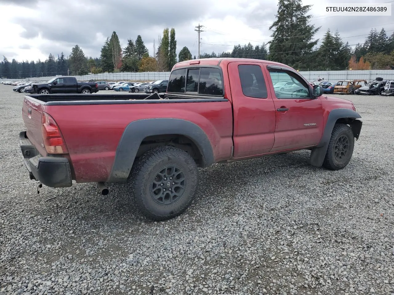 2008 Toyota Tacoma Access Cab VIN: 5TEUU42N28Z486389 Lot: 77141204