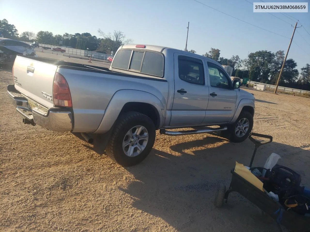 2008 Toyota Tacoma Double Cab Prerunner VIN: 3TMJU62N38M068659 Lot: 77346634