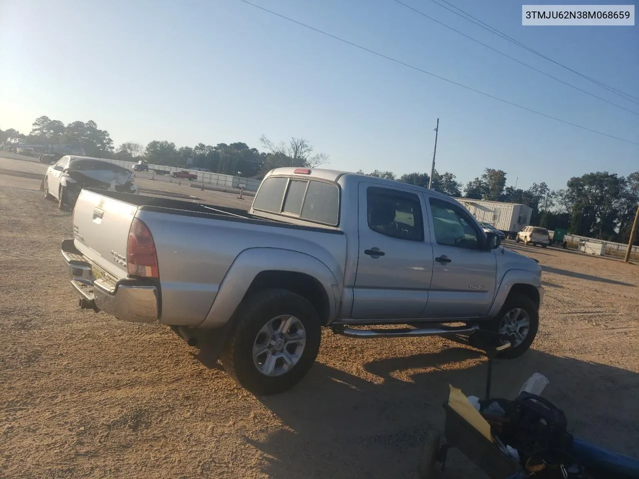 2008 Toyota Tacoma Double Cab Prerunner VIN: 3TMJU62N38M068659 Lot: 77346634