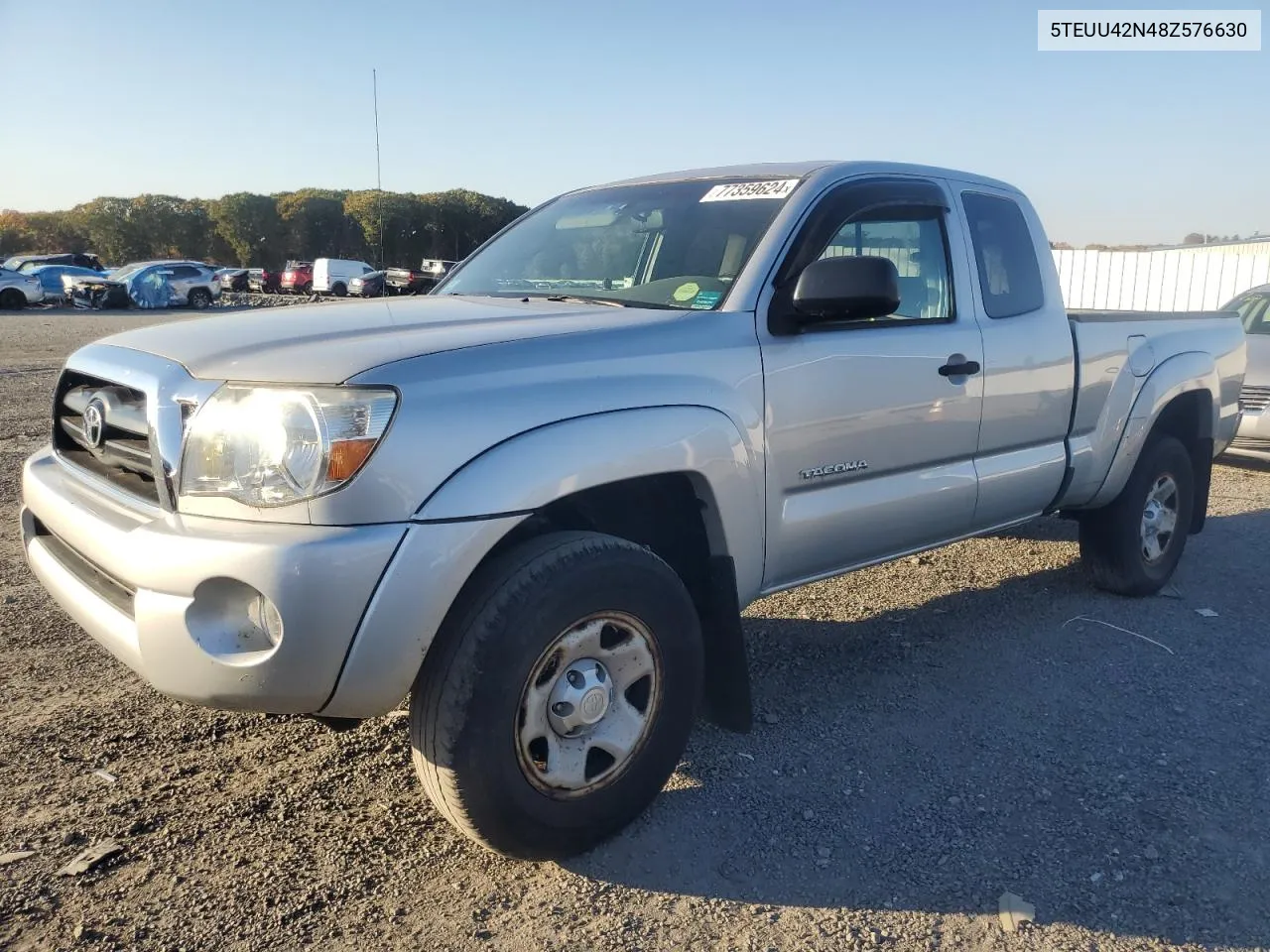 2008 Toyota Tacoma Access Cab VIN: 5TEUU42N48Z576630 Lot: 77359624