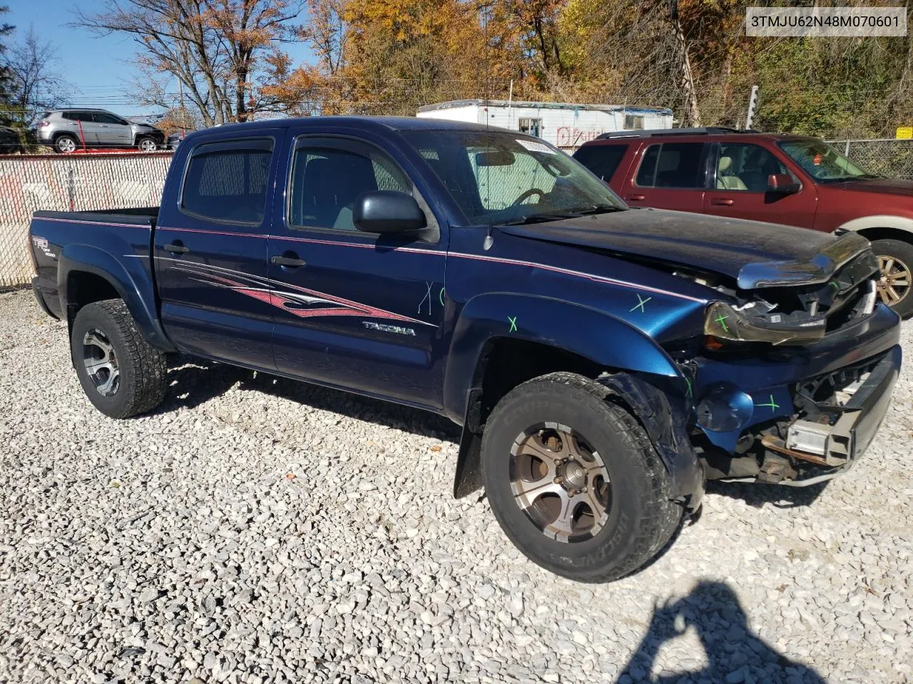 2008 Toyota Tacoma Double Cab Prerunner VIN: 3TMJU62N48M070601 Lot: 77830924