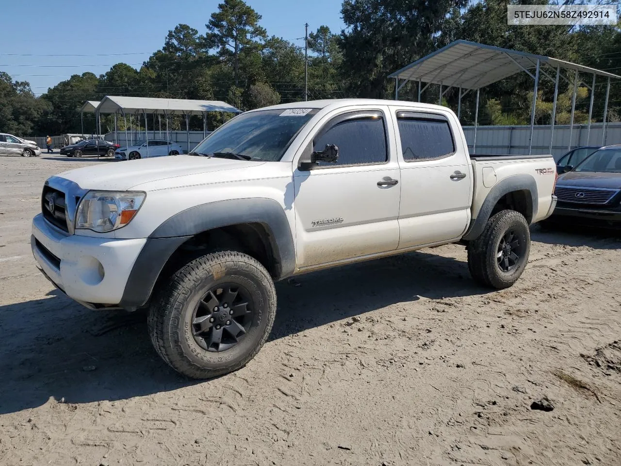 2008 Toyota Tacoma Double Cab Prerunner VIN: 5TEJU62N58Z492914 Lot: 77843254