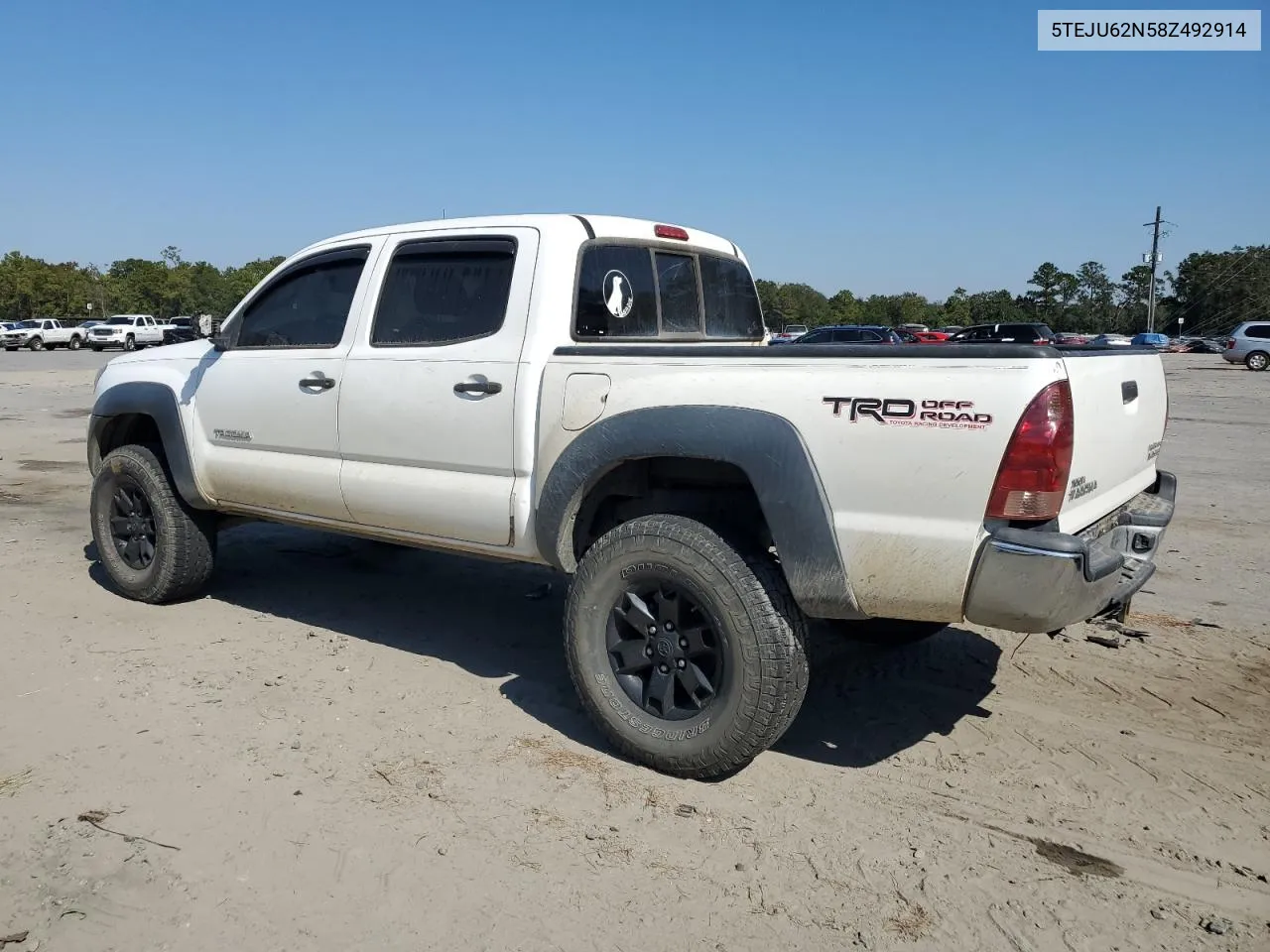 2008 Toyota Tacoma Double Cab Prerunner VIN: 5TEJU62N58Z492914 Lot: 77843254