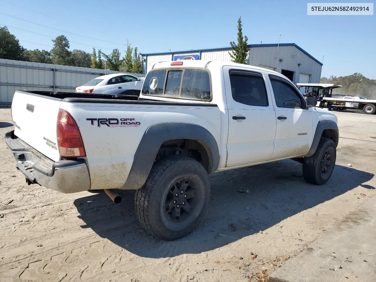 2008 Toyota Tacoma Double Cab Prerunner VIN: 5TEJU62N58Z492914 Lot: 77843254