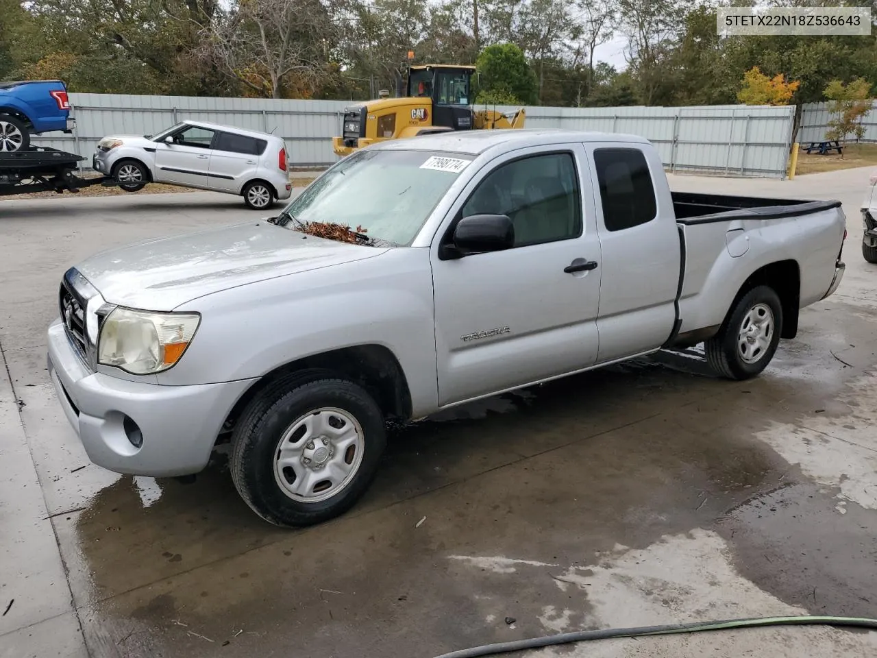 2008 Toyota Tacoma Access Cab VIN: 5TETX22N18Z536643 Lot: 77998774