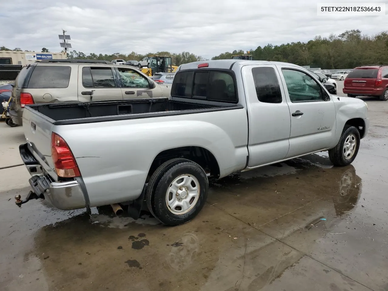 2008 Toyota Tacoma Access Cab VIN: 5TETX22N18Z536643 Lot: 77998774