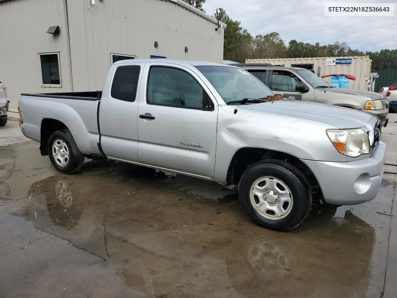 2008 Toyota Tacoma Access Cab VIN: 5TETX22N18Z536643 Lot: 77998774