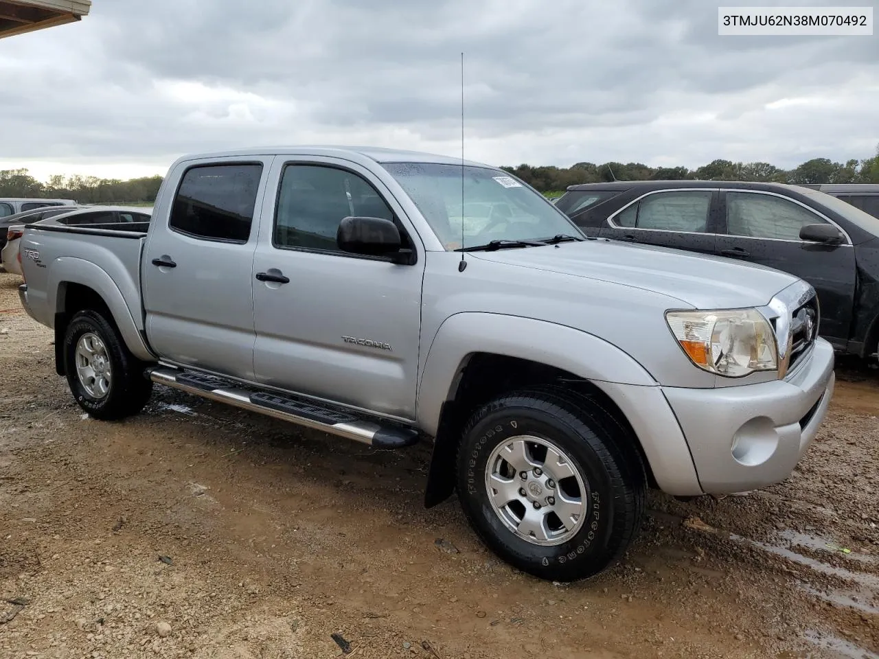 2008 Toyota Tacoma Double Cab Prerunner VIN: 3TMJU62N38M070492 Lot: 78087674