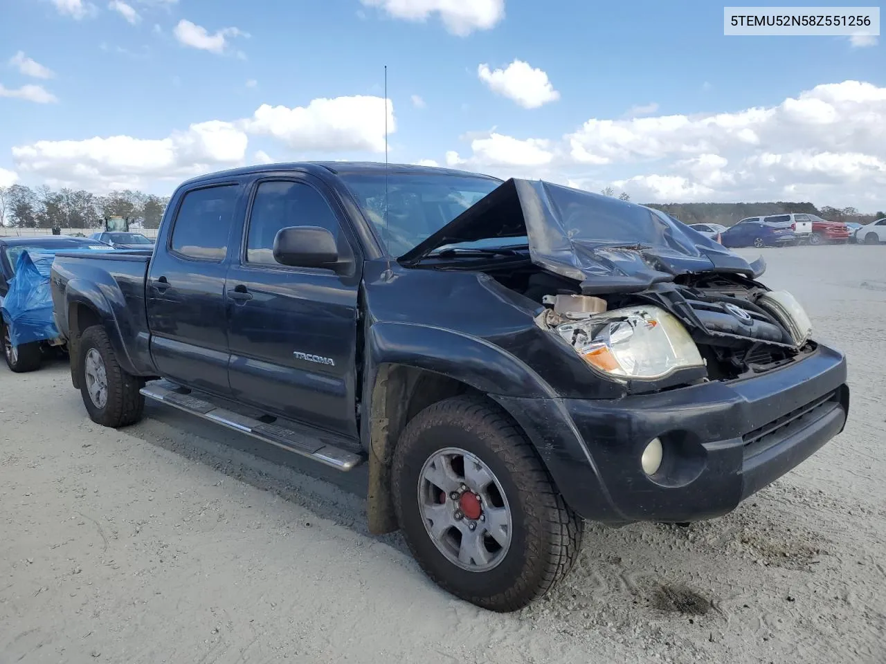 2008 Toyota Tacoma Double Cab Long Bed VIN: 5TEMU52N58Z551256 Lot: 78691364