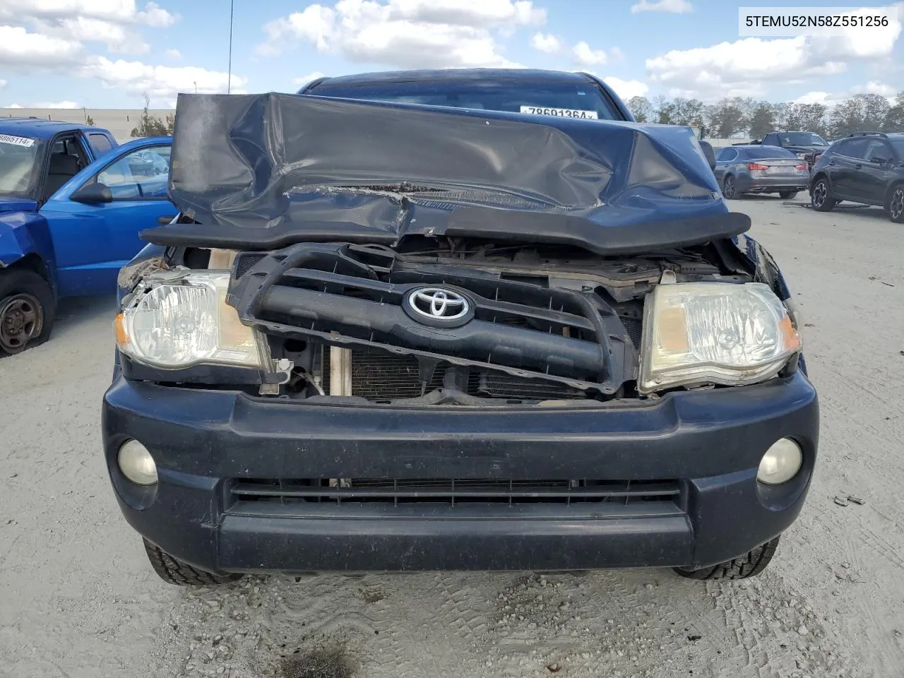 2008 Toyota Tacoma Double Cab Long Bed VIN: 5TEMU52N58Z551256 Lot: 78691364