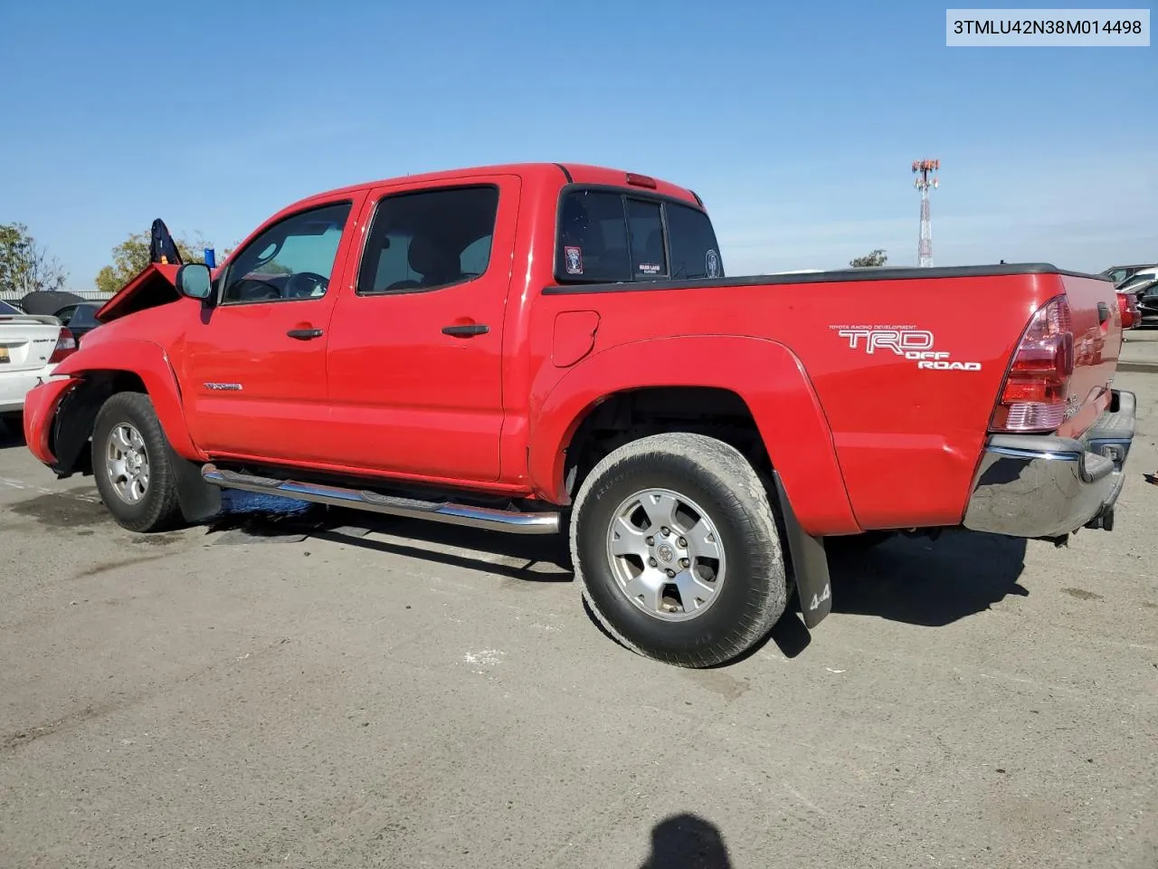 2008 Toyota Tacoma Double Cab VIN: 3TMLU42N38M014498 Lot: 78707504