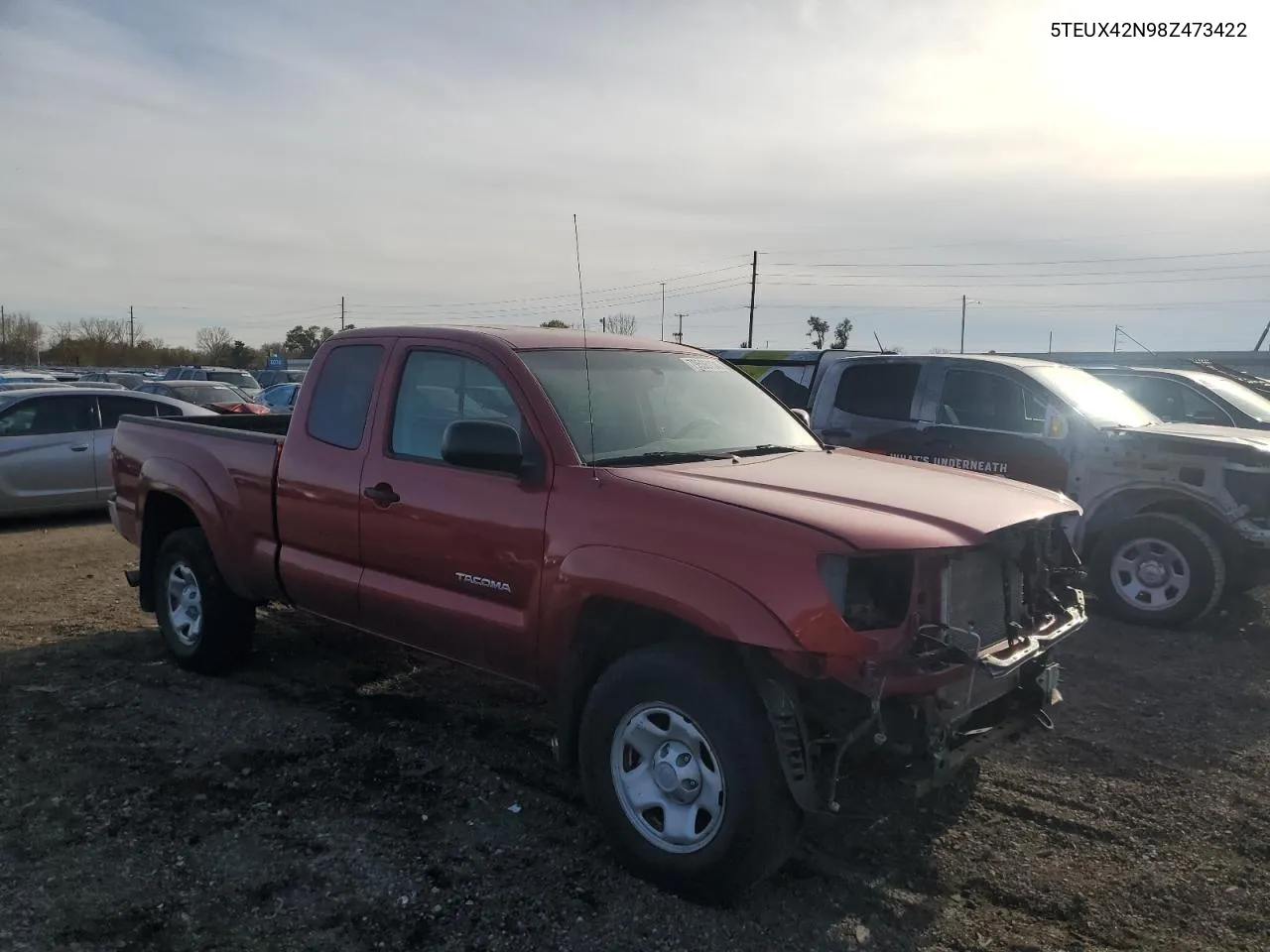 2008 Toyota Tacoma Access Cab VIN: 5TEUX42N98Z473422 Lot: 79536134