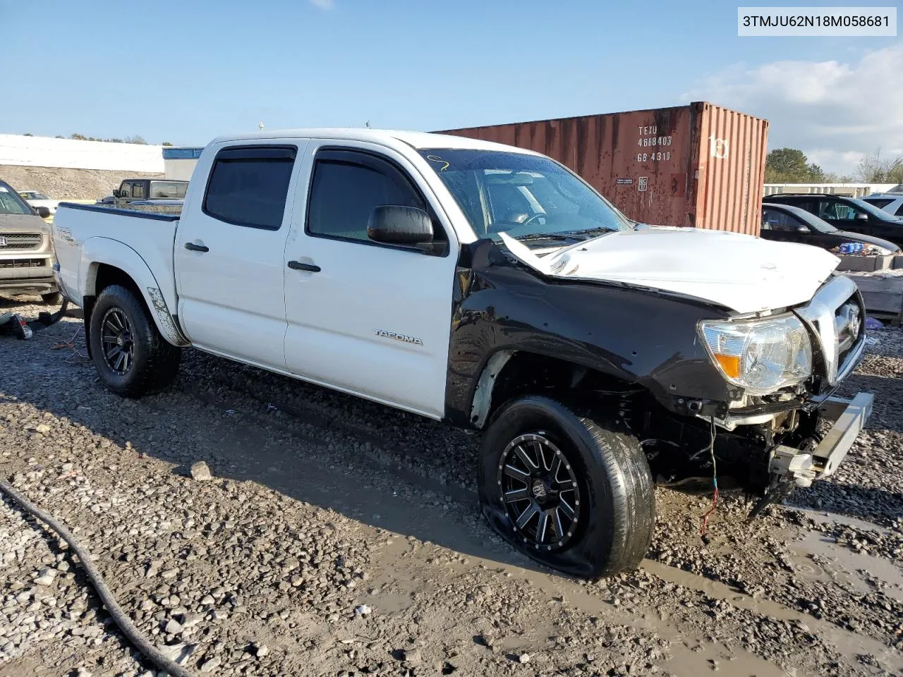 2008 Toyota Tacoma Double Cab Prerunner VIN: 3TMJU62N18M058681 Lot: 79951904