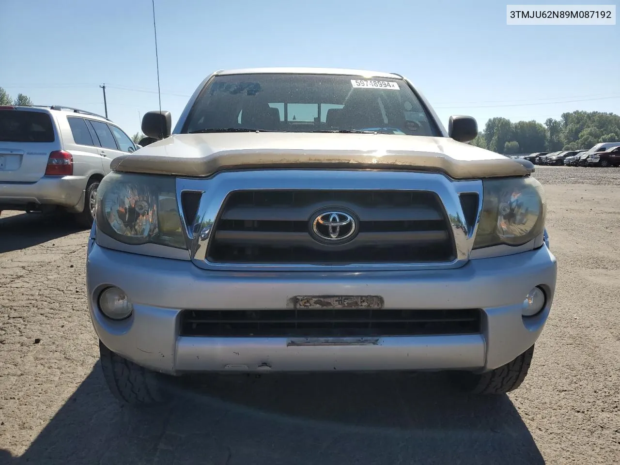 2009 Toyota Tacoma Double Cab Prerunner VIN: 3TMJU62N89M087192 Lot: 59748994