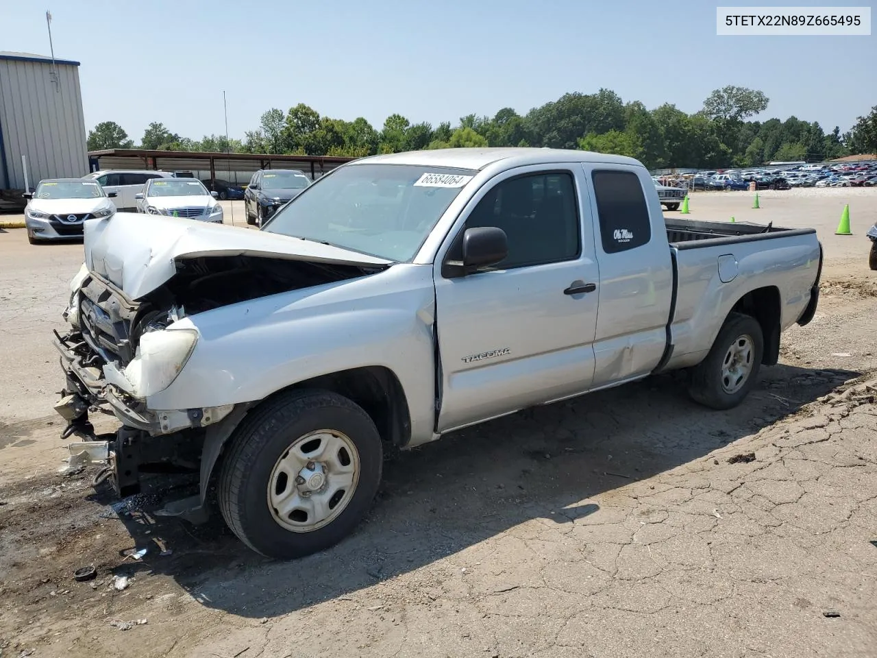 2009 Toyota Tacoma Access Cab VIN: 5TETX22N89Z665495 Lot: 66584064