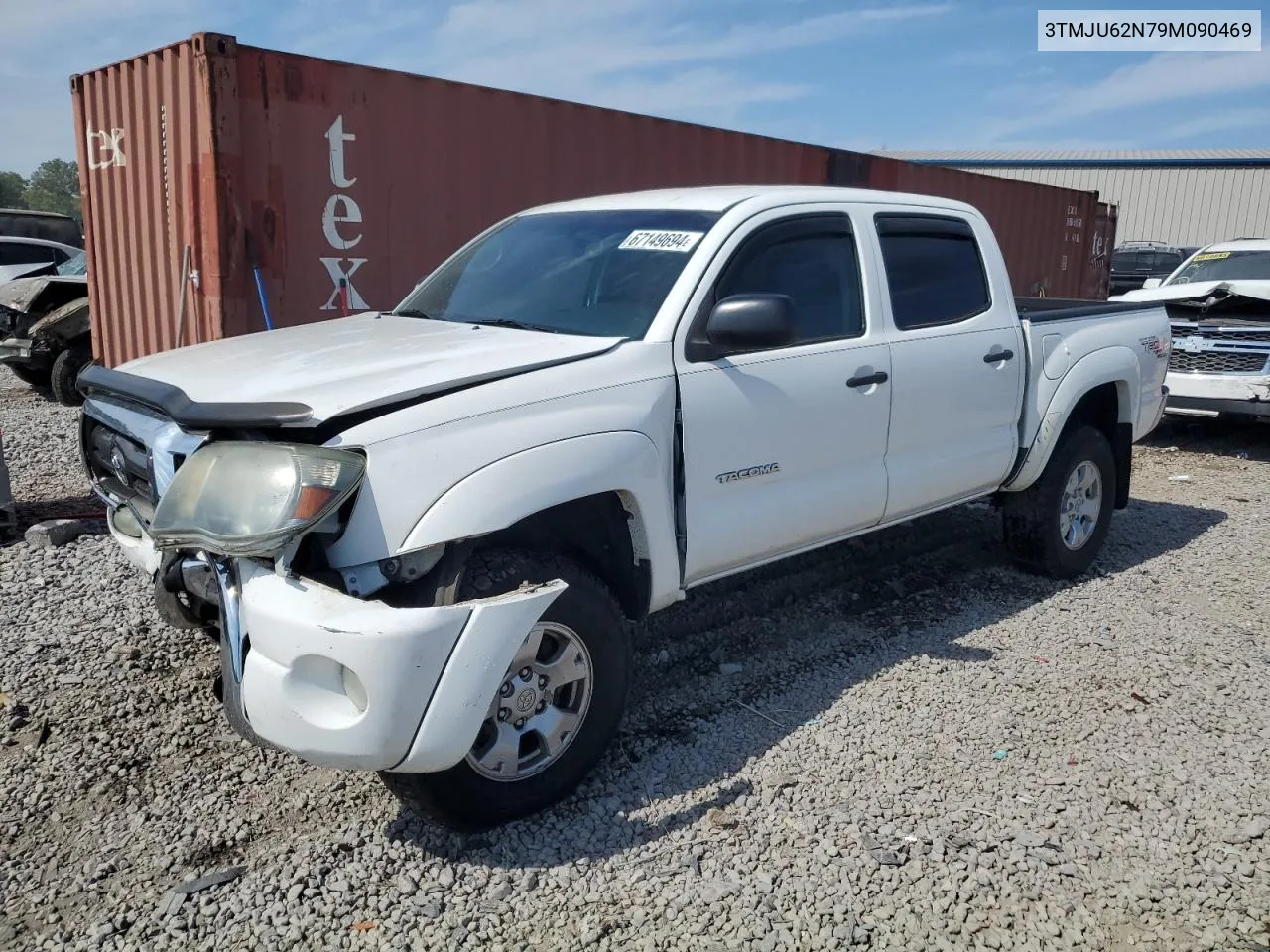 2009 Toyota Tacoma Double Cab Prerunner VIN: 3TMJU62N79M090469 Lot: 67149694