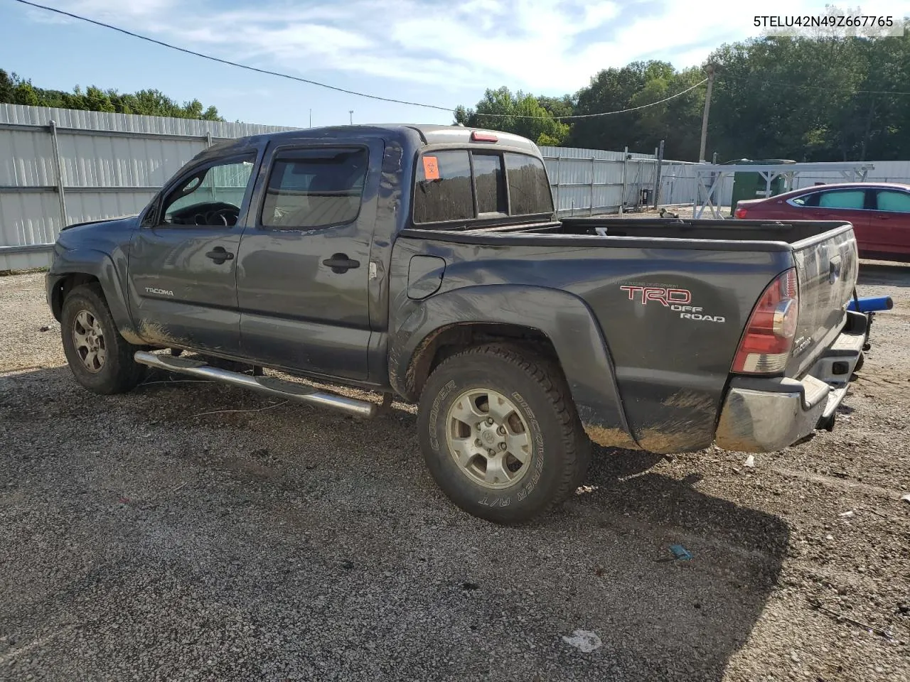 2009 Toyota Tacoma Double Cab VIN: 5TELU42N49Z667765 Lot: 67612824