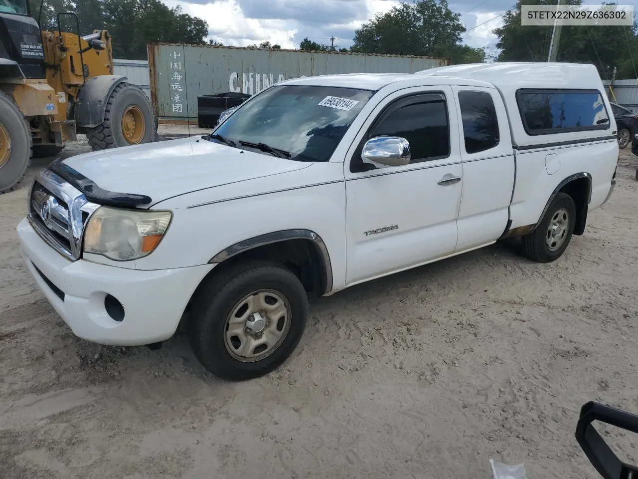 2009 Toyota Tacoma Access Cab VIN: 5TETX22N29Z636302 Lot: 69538194