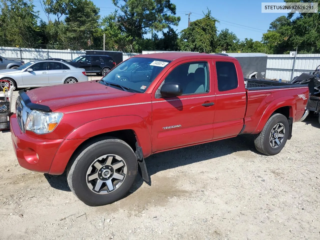 2009 Toyota Tacoma Prerunner Access Cab VIN: 5TETU62N69Z626291 Lot: 70468574