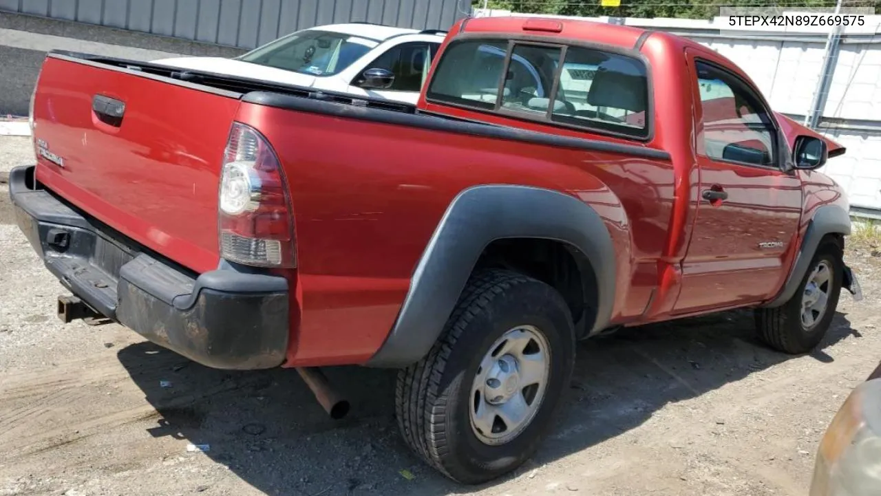 2009 Toyota Tacoma VIN: 5TEPX42N89Z669575 Lot: 70745114