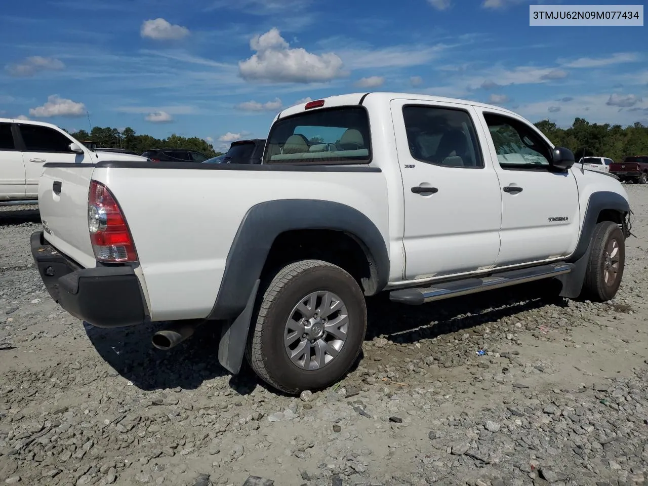 2009 Toyota Tacoma Double Cab Prerunner VIN: 3TMJU62N09M077434 Lot: 71995214