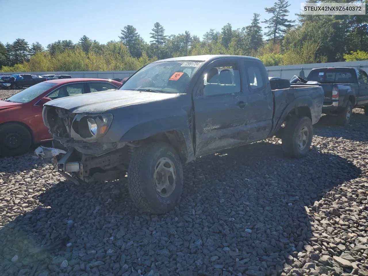 2009 Toyota Tacoma Access Cab VIN: 5TEUX42NX9Z640372 Lot: 72991724