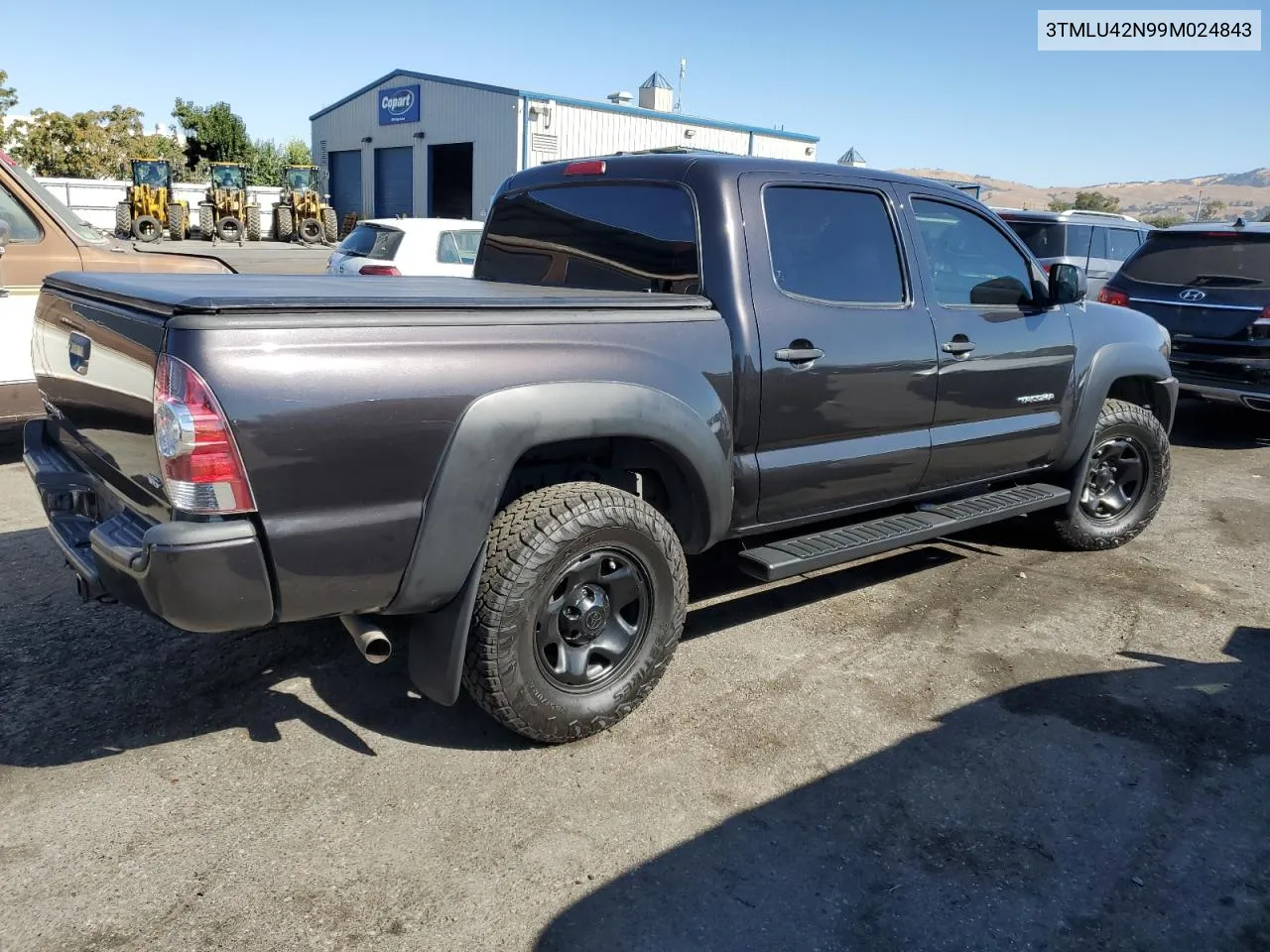 2009 Toyota Tacoma Double Cab VIN: 3TMLU42N99M024843 Lot: 73341704